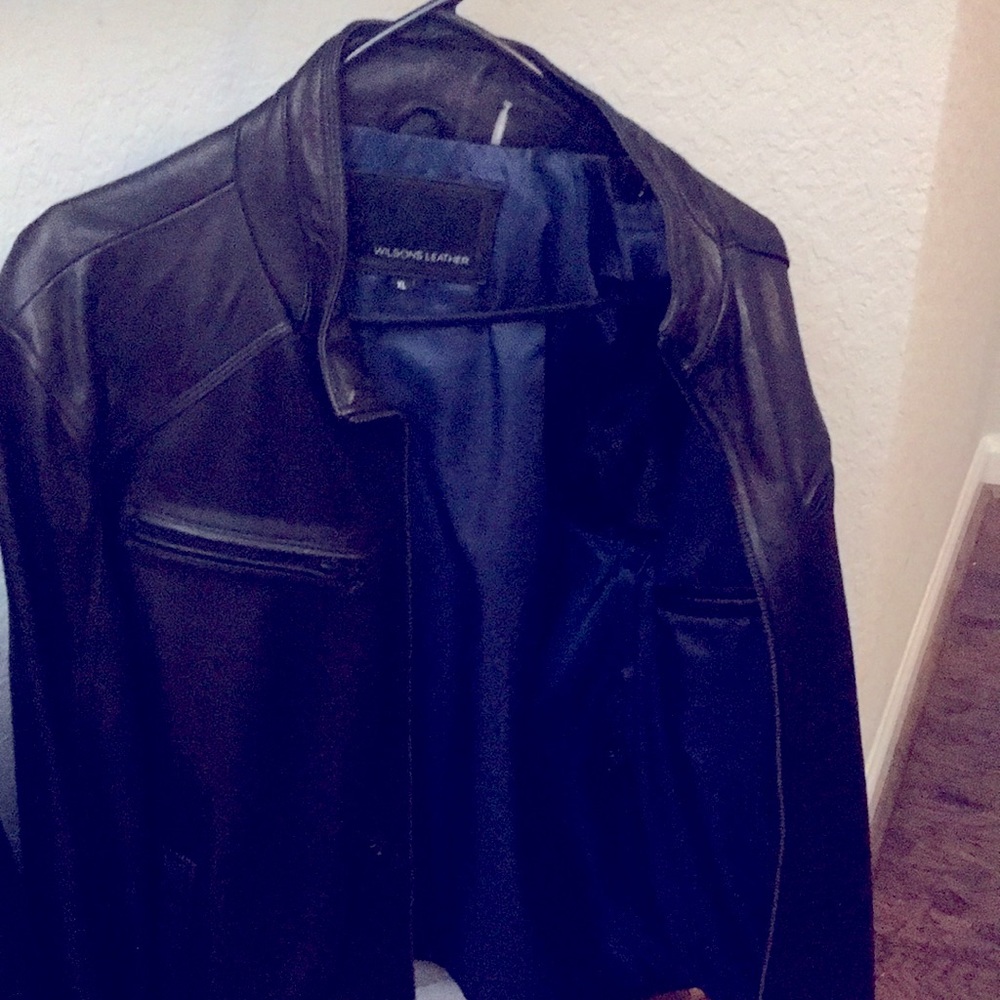 Leather coat